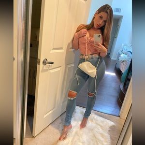 Wild Honey pink bodysuit